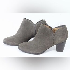 Jack Rogers Marianne Suede Ankle Booties in Gray Size 9.5